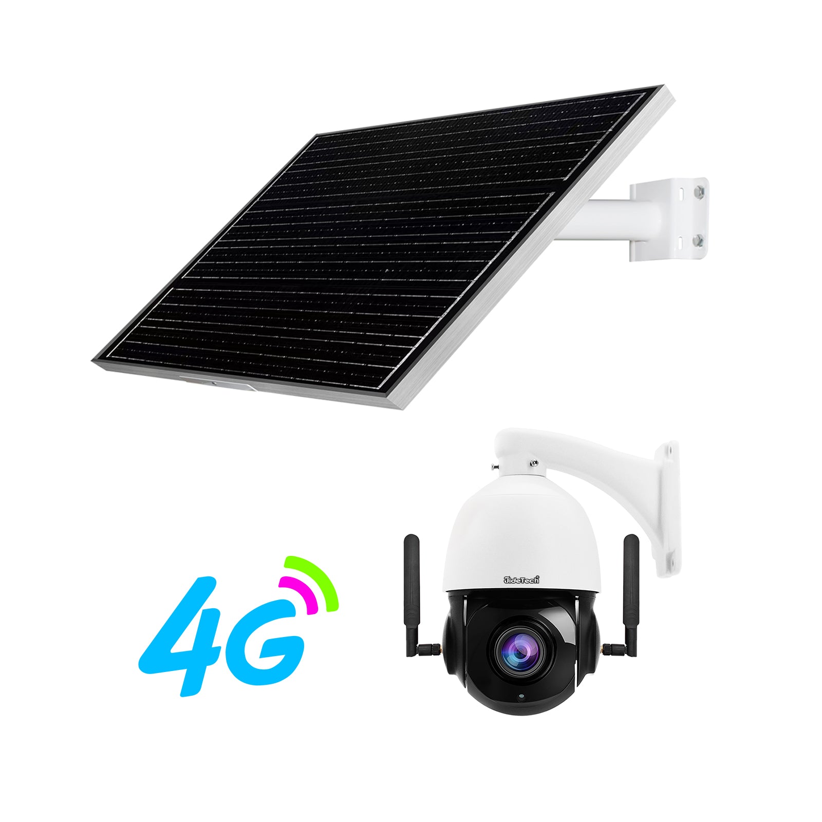 JideTech 2MP/5MP/8MP 20X 4G Solar Powered PTZ Security Camera(P2-20X-8