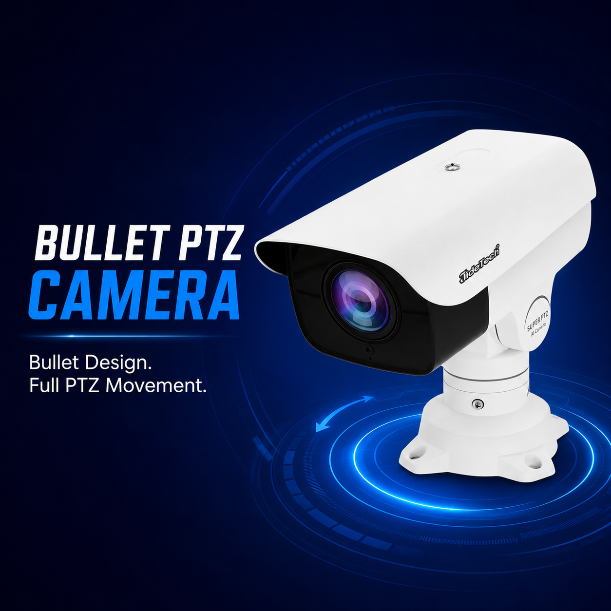 JideTech 8MP 4K Bullet PTZ PoE Camera with 20X Optical Zoom & Auto Tracking P11