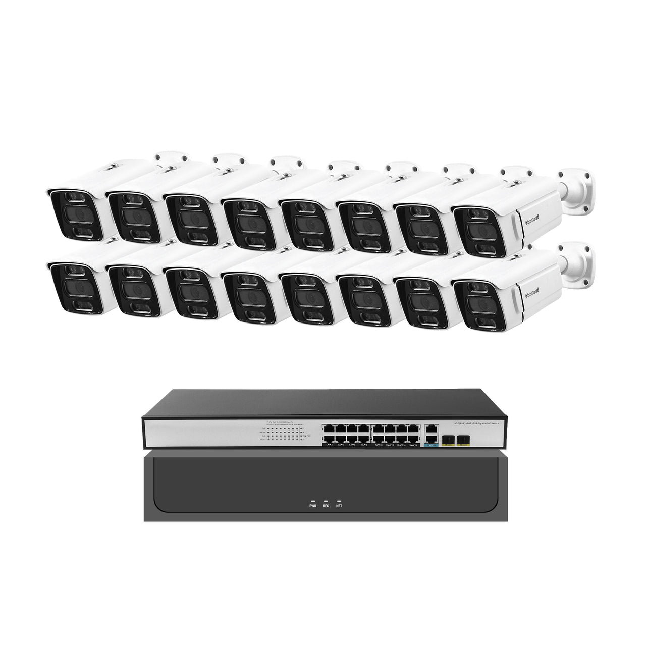 JideTech POE 5MP/8MP 16CH IP Camera System with NVR(NK2-16H-5MP)