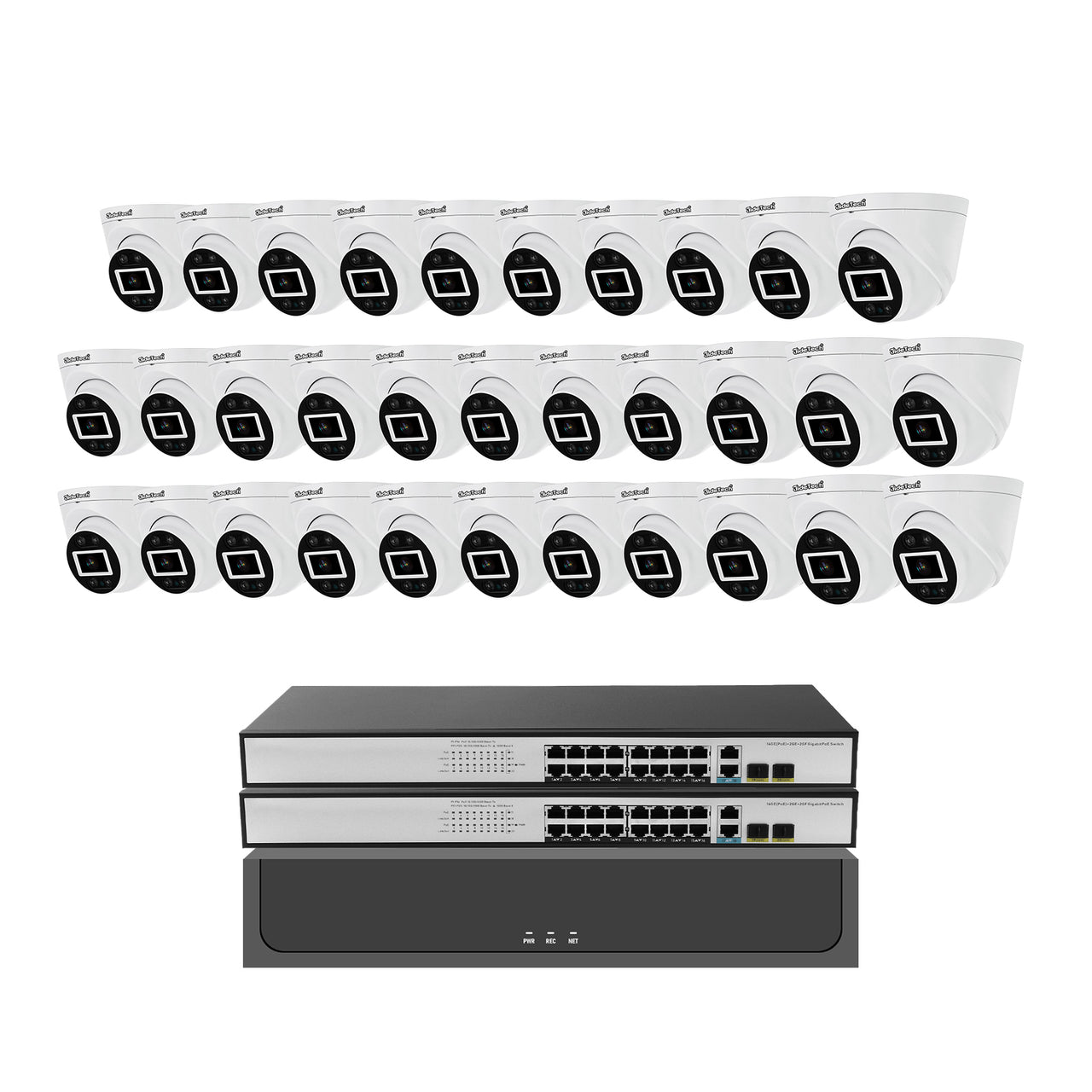 JideTech POE 5MP/8MP 32CH IP Camera NVR Security kits (NK5-32H-5MP)