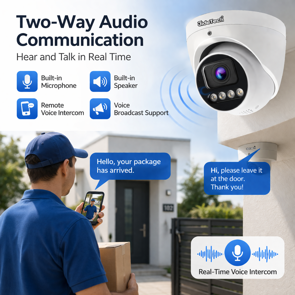 JideTech 8MP/5MP Wise-ISP PoE DomeTurret IP Camera (DM15)