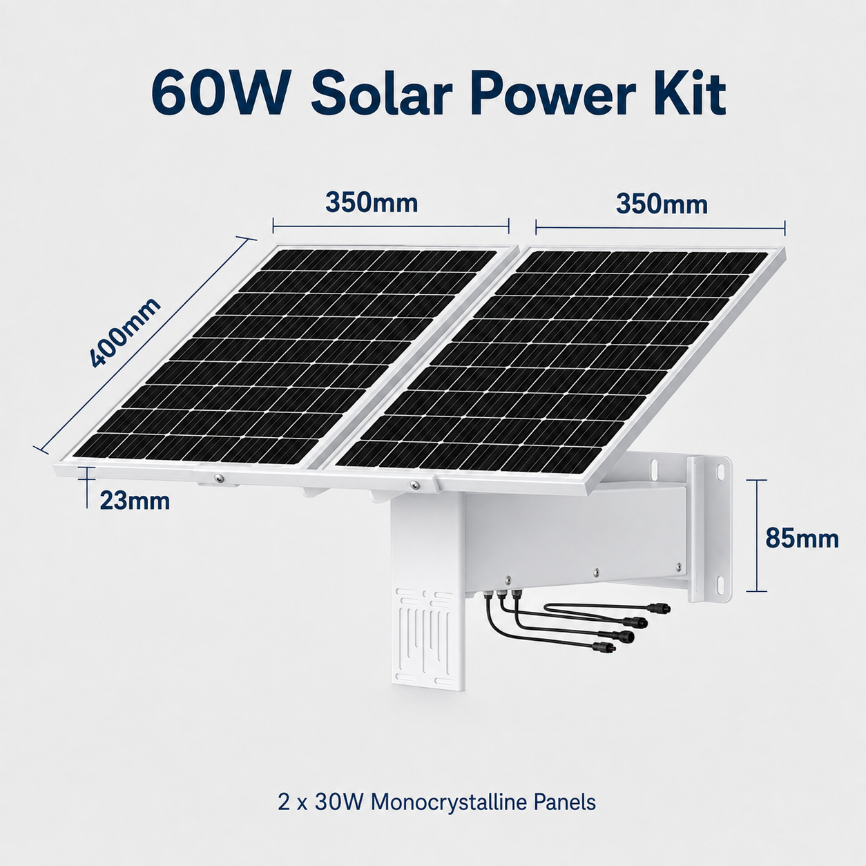 60W / 80W Solar Power Kit with Lithium Battery for Security Cameras