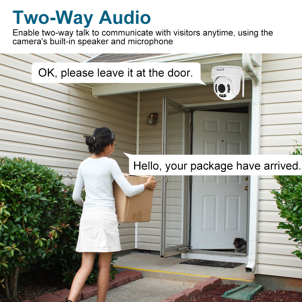 JideTech Wifi 8MP 5X PTZ Security Camera (P5 Plus-5X-8MPW)