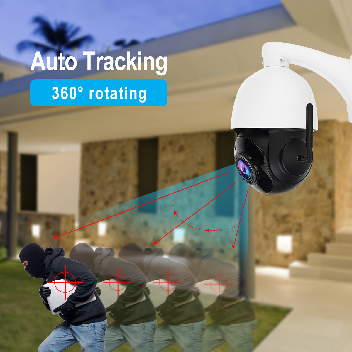 JideTech Wireless 5MP 20X Zoom PTZ IP Security Camera (P2-20X-5MPW)