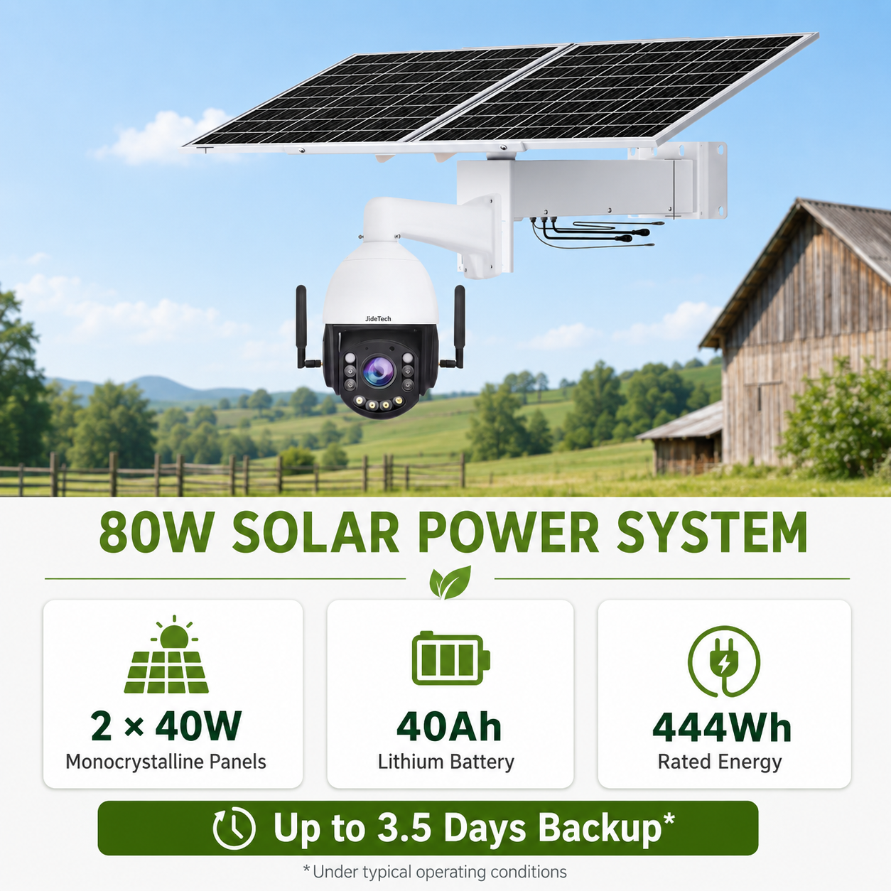 8MP 20X 4G WiFi Solar PTZ Camera with ONVIF & OpenVPN | P10