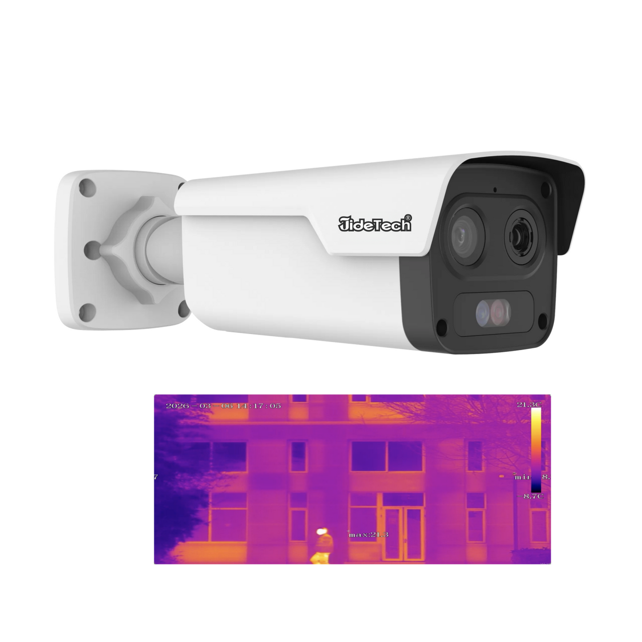 JideTech 4MP Thermal Camera  Resolution 640(H)x 512(V), 10mm Lens (KG-9268-TH)