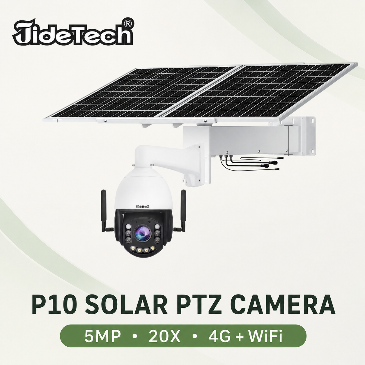 JideTech P10 5MP 20X 4G WiFi Solar PTZ Camera with OpenVPN & ONVIF