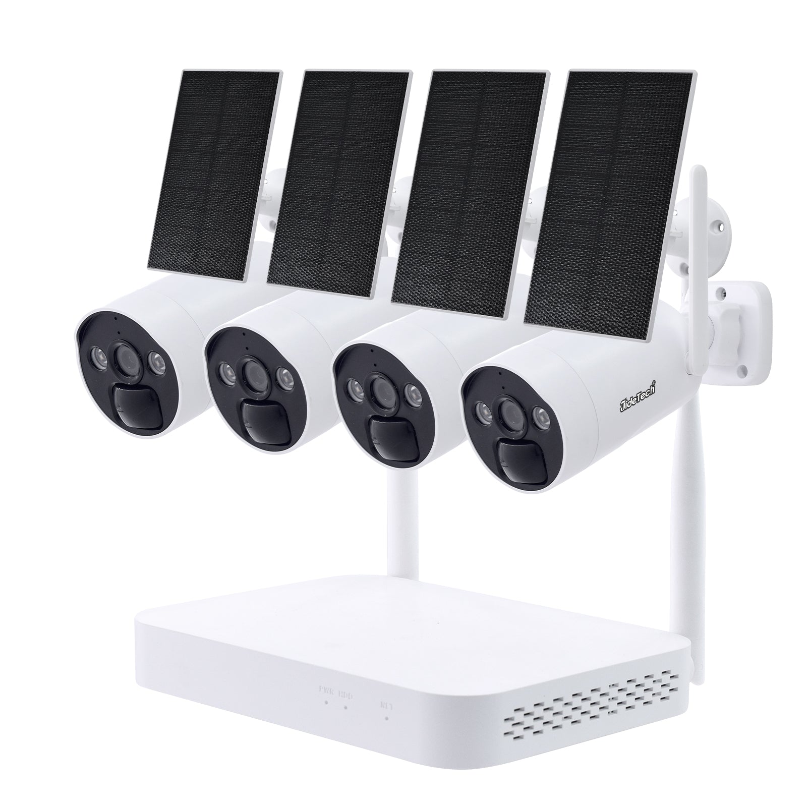 JideTech 4MP 4CH WIFI Solar Power Rechargeable Security Camera System