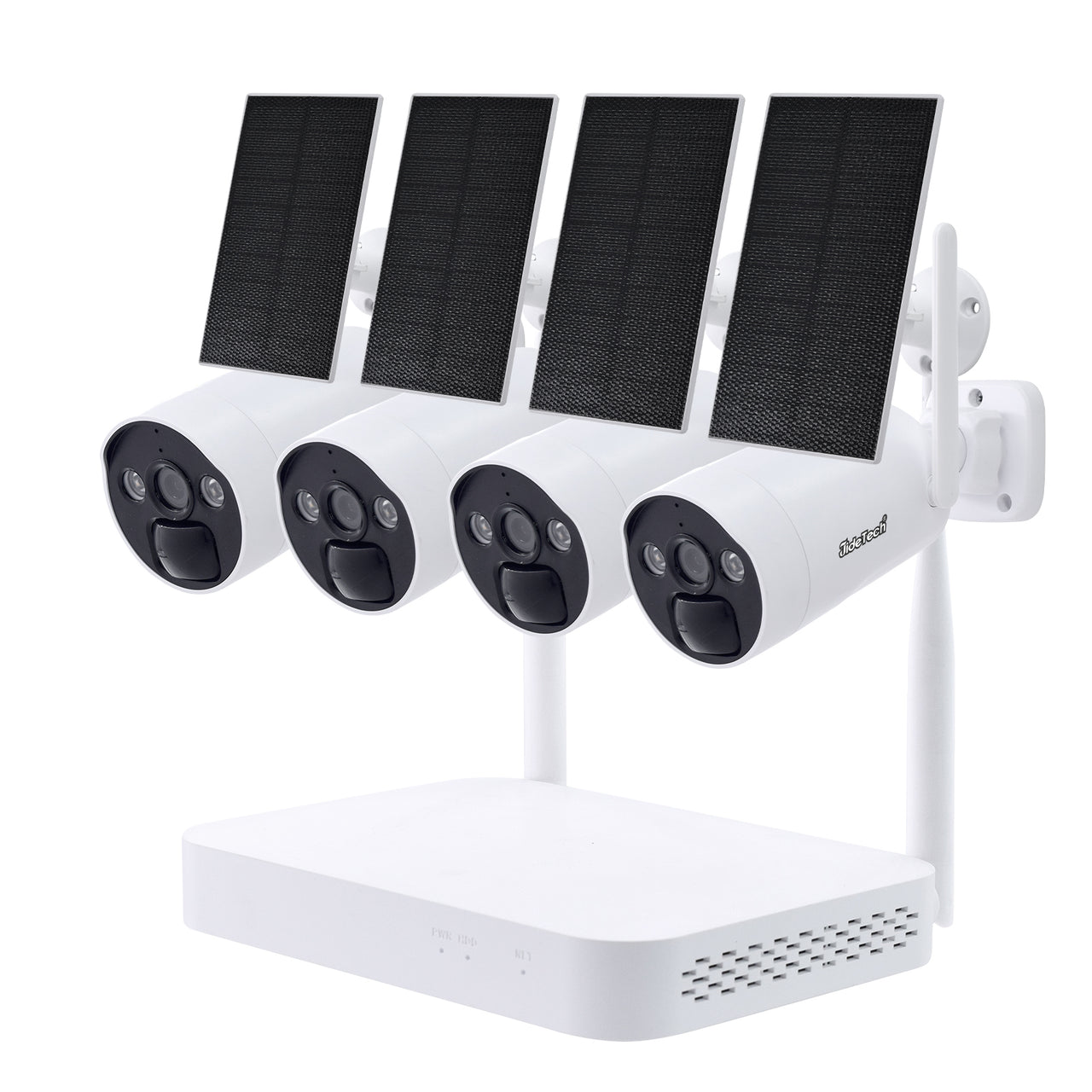 JideTech WIFI 4MP 4CH Solar Power Camera System(NS1-4H-3MPW)