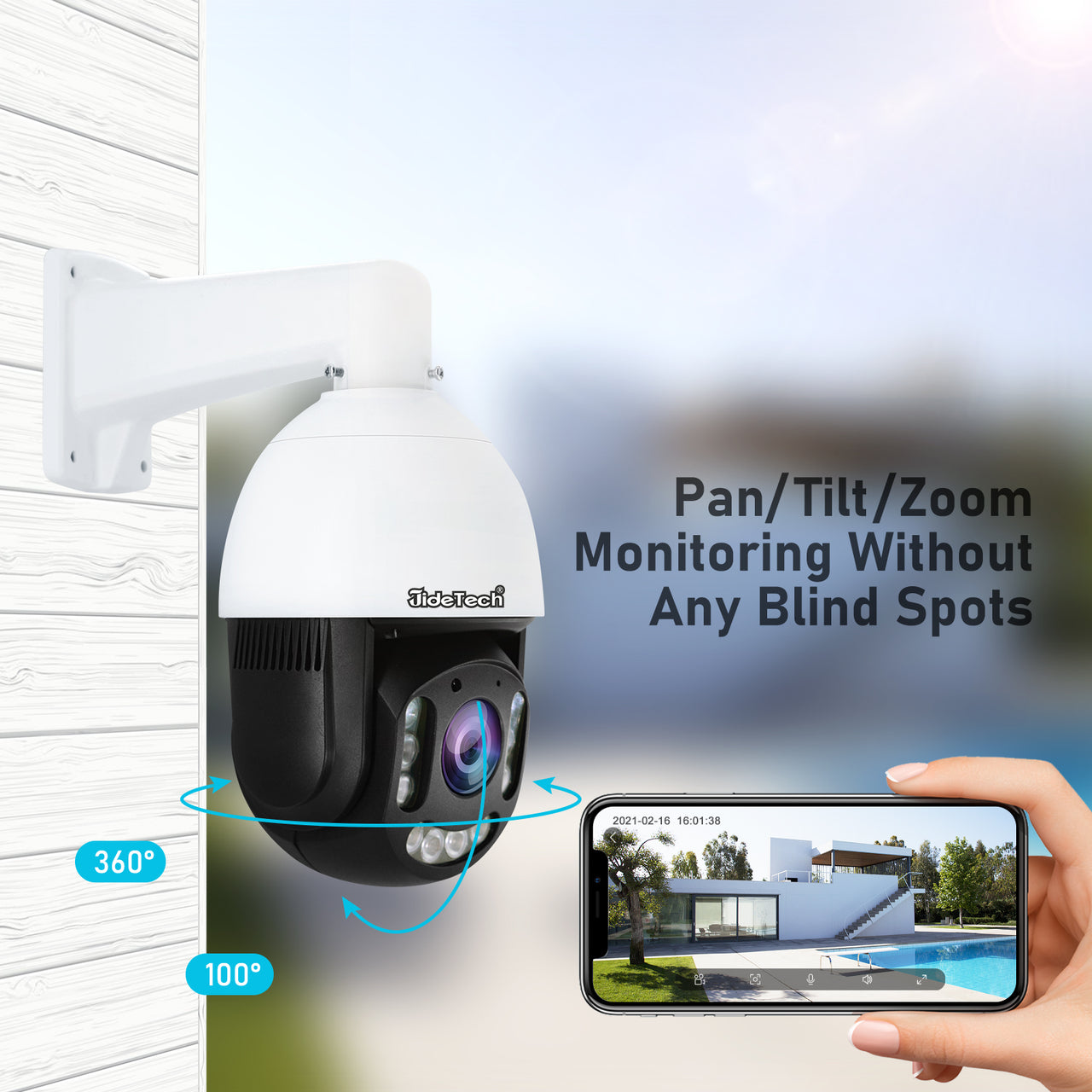 JideTech POE  2MP 20X Zoom PTZ CCTV IP Camera (P2-20X-2MP)