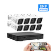 4K POE System CCTV NVR Kit 8CH IP Camera Waterproof Bullet Camera Set  (NK2-8H-8MP)