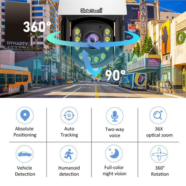 JideTech 8MP 30X Zoom Absolute Positioning PTZ Camera