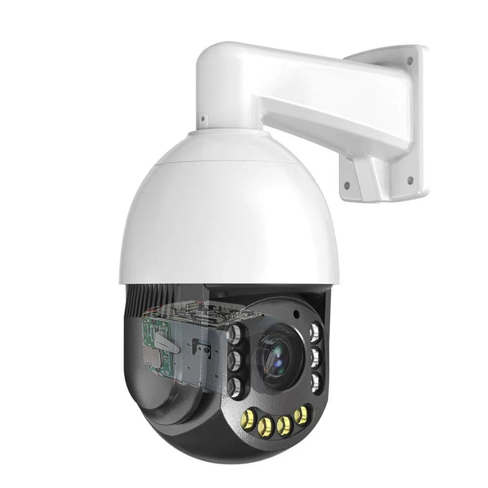 JideTech 8MP/4K 30X Zoom 4G PTZ Camera with 120V60A Solar Panel