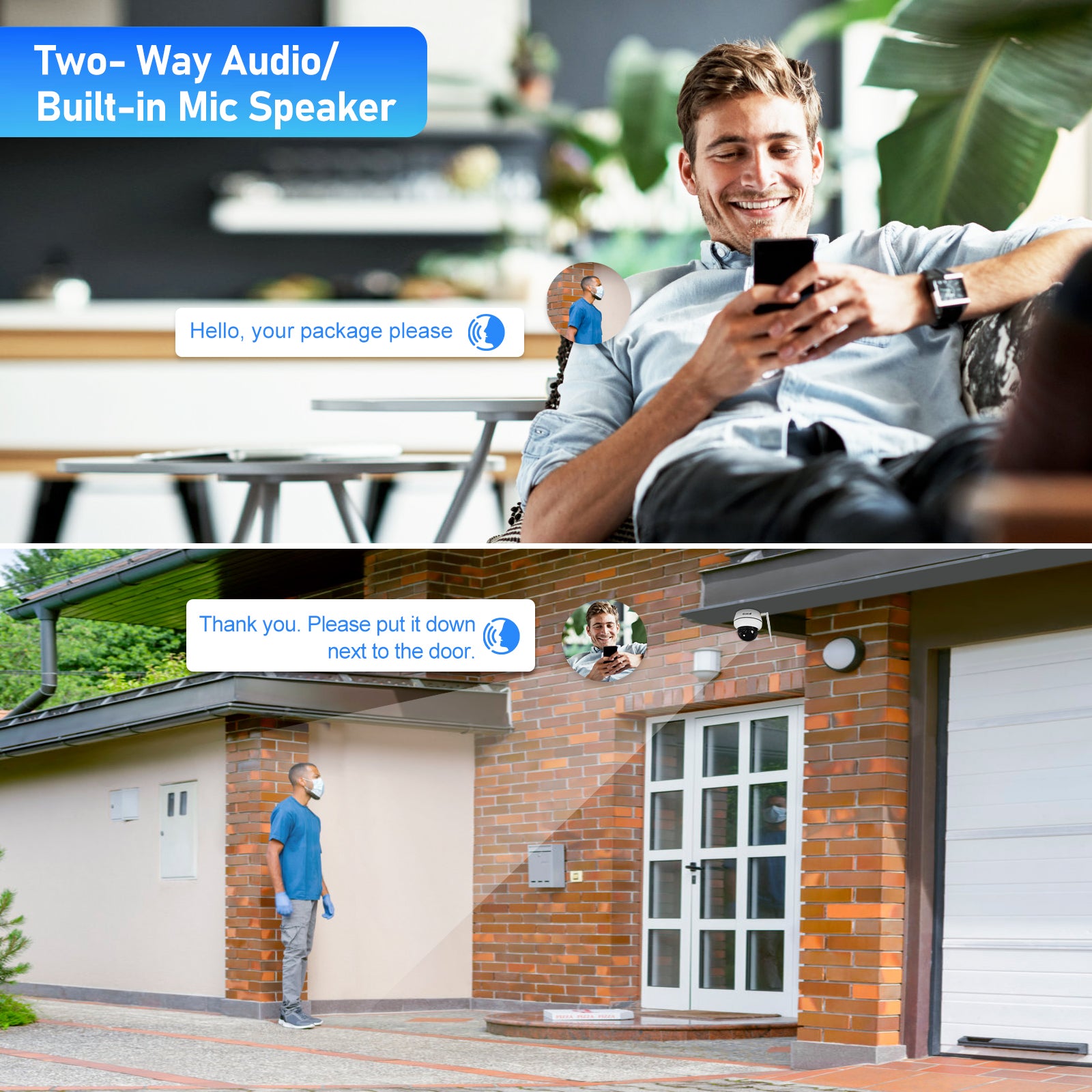 JideTech 5MP WiFi Camera Night Vision Wireless IP Camera (P1 Plus-10X-5MPW)