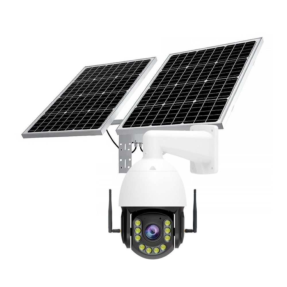 JideTech 4G 4K 30X Solar Powered PTZ Security Camera (P22-30X-8MP4G)