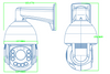 JideTech 8MP PoE PTZ Camera with 360X Zoom 2MP 60FPS Auto Tracking