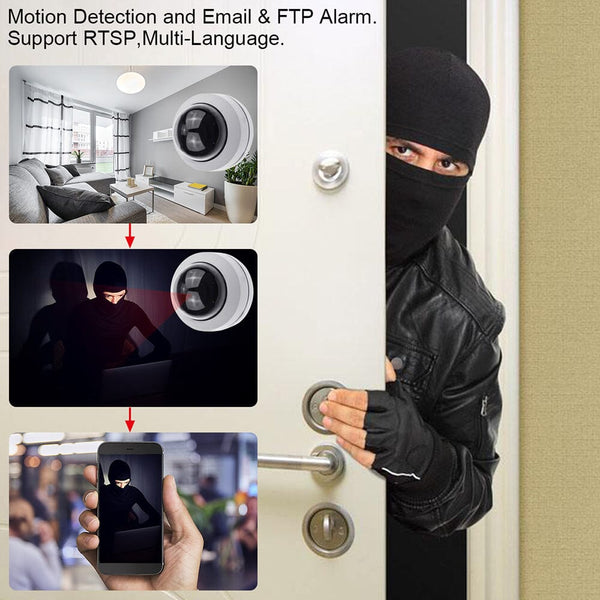 JideTech 2MP Waterproof 1080P POE PTZ IP Camera (P1-4X-2MP)